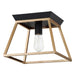 Paulino One Light Ceiling Mount in Brushed Gold and Matte Black