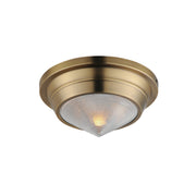 Hargreaves 1 Light Flush Mount in Natural Aged Brass