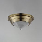 Hargreaves 1 Light Flush Mount in Natural Aged Brass