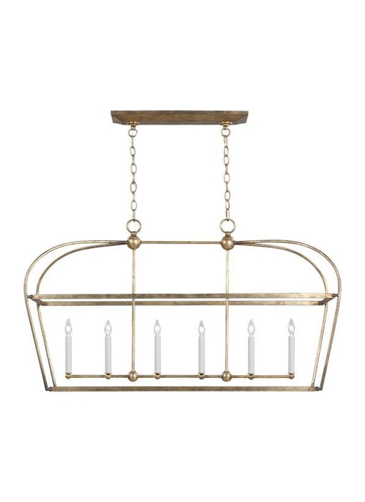 Stonington 6-Light Linear Pendant in Antique Gild