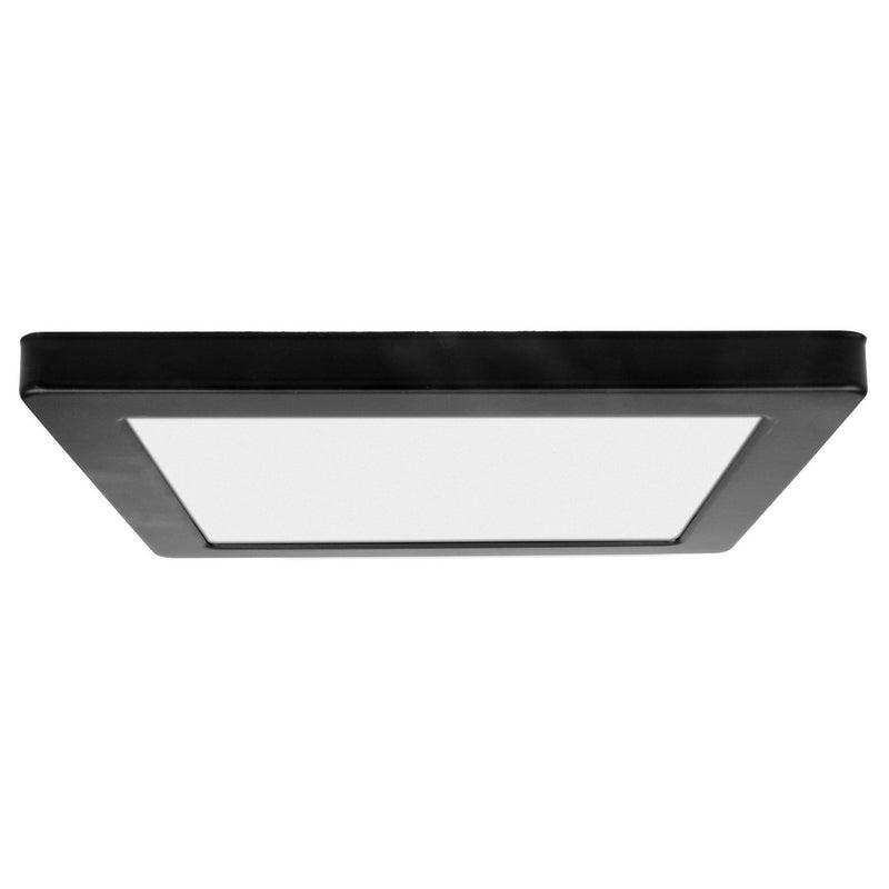 ModPLUS SQ 8.5" Dual Voltage LED Flush Mount in Black