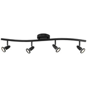 Cobra 4-Light LED Linear Semi-Flush Mount in Black
