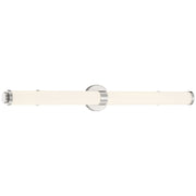 Aqua 37.25" LED Bath Vanity Light in Brushed Steel