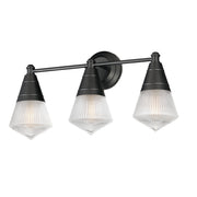 Hargreaves 3 Light Bath Vanity Light in Black