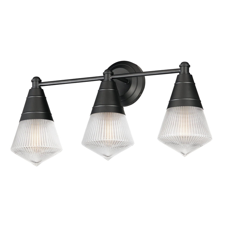 Hargreaves 3 Light Bath Vanity Light in Black