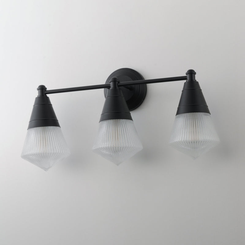 Hargreaves 3 Light Bath Vanity Light in Black
