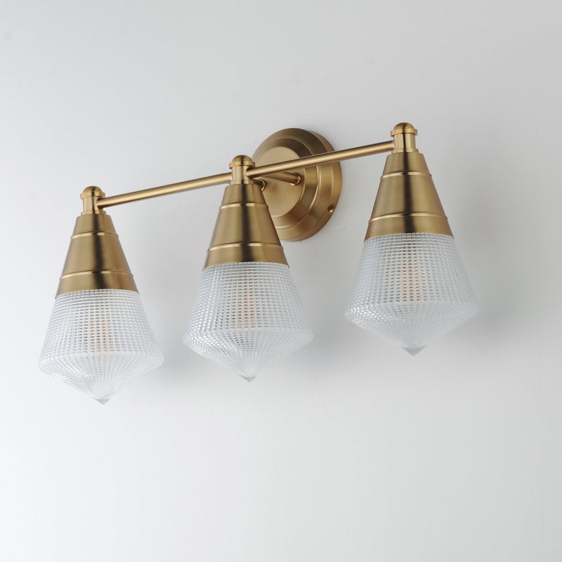 Hargreaves 3 Light Bath Vanity Light in Natural Aged Brass