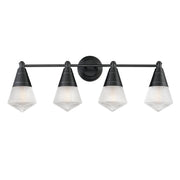 Hargreaves 4 Light Bath Vanity Light in Black