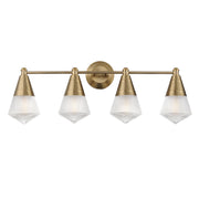 Hargreaves 4 Light Bath Vanity Light in Natural Aged Brass