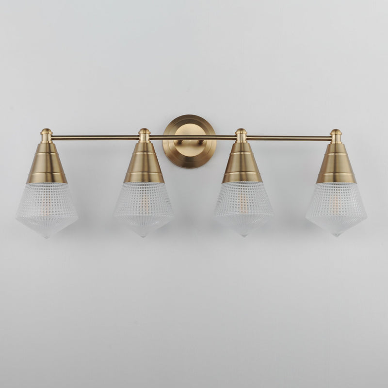 Hargreaves 4 Light Bath Vanity Light in Natural Aged Brass