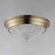 Hargreaves 3 Light Flush Mount in Natural Aged Brass
