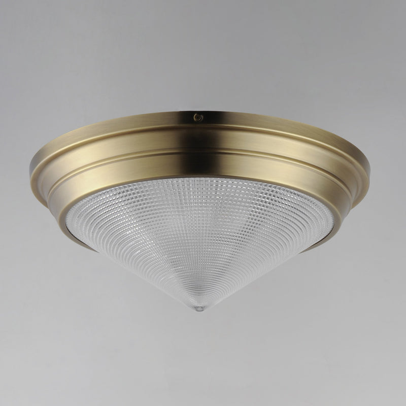 Hargreaves 3 Light Flush Mount in Natural Aged Brass