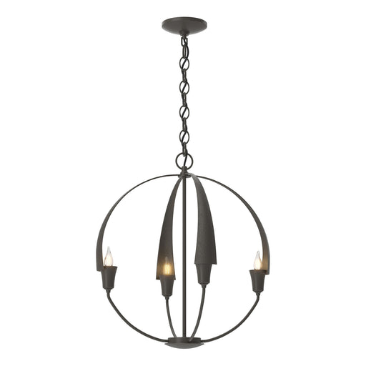 Cirque 4-Light 19" Chandelier in Dark Smoke