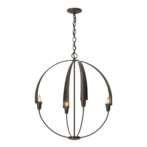 Cirque 4-Light 25.3" Chandelier in Bronze