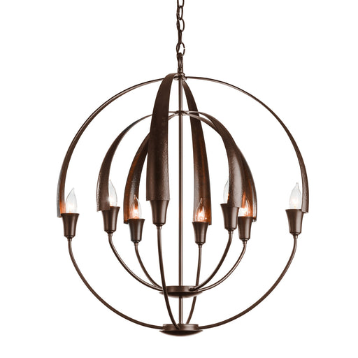 Double Cirque 8-Light 25.4" Chandelier in Bronze