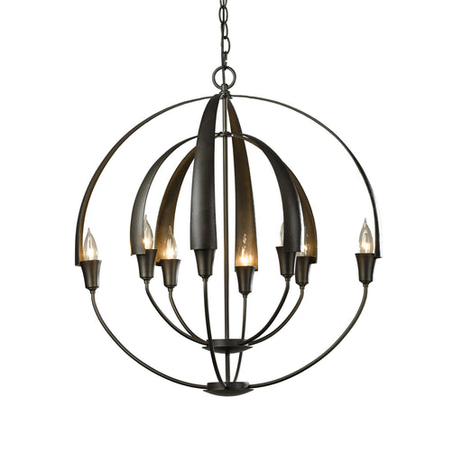 Double Cirque 8-Light 25.4" Chandelier in Dark Smoke