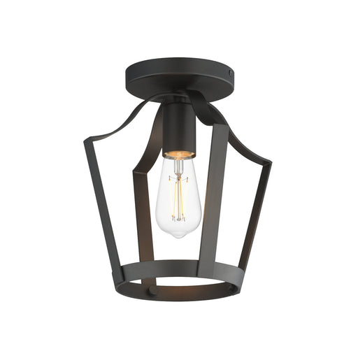 Arden 1 Light Semi-Flush Mount in Black