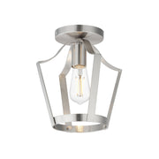 Arden 1 Light Semi-Flush Mount in Satin Nickel