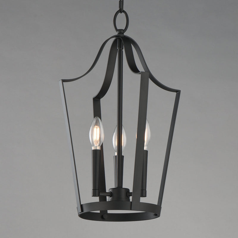 Arden 3 Light Pendant in Black