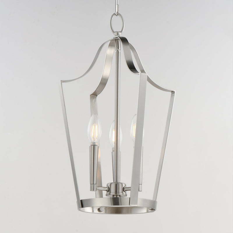 Arden 3 Light Pendant in Satin Nickel