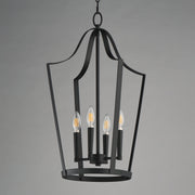 Arden 4 Light Pendant in Black