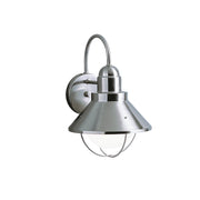 Seaside 8" Outdoor Wall Sconce in Brushed Nickel