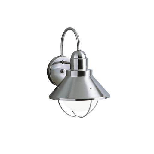 Seaside 10.5" Outdoor Wall Sconce in Brushed Nickel