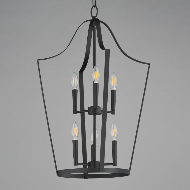 Arden 6 Light Pendant in Black