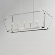 Arden 6 Light Linear Pendant in Satin Nickel