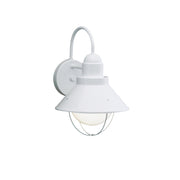 Seaside 8" Outdoor Wall Sconce in White