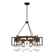 Apothecary 9-Light 34.9" Round Chandelier in Dark Smoke