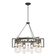 Apothecary 9-Light 34.9" Round Chandelier in Vintage Platinum