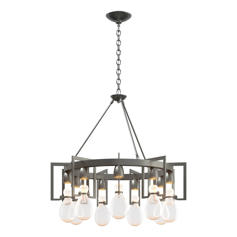 Apothecary 9-Light 34.9" Round Chandelier in Vintage Platinum