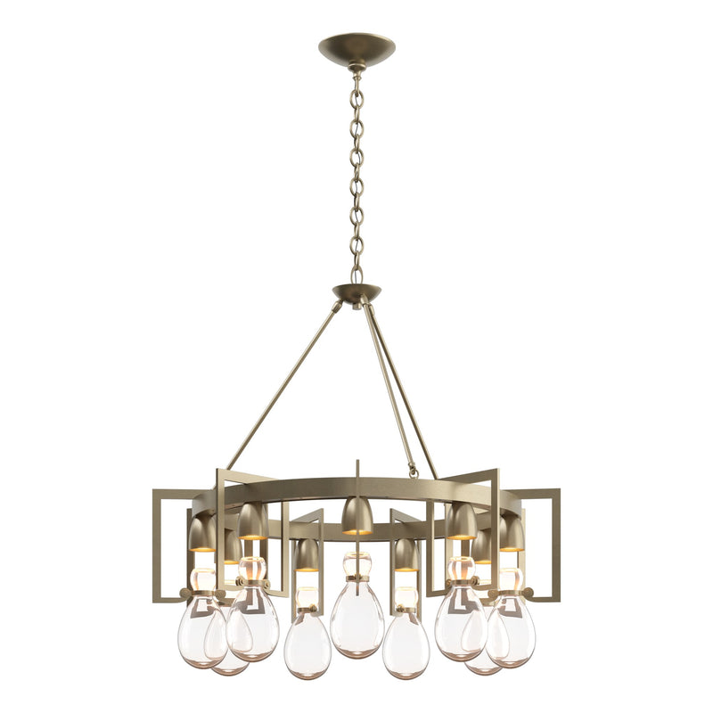 Apothecary 9-Light 34.9" Round Chandelier in Soft Gold