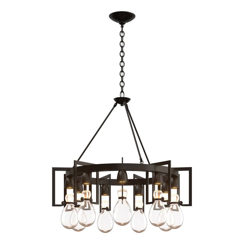 Apothecary 9-Light 34.9" Round Chandelier in Oil Rubbed Bronze