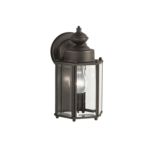 Outdoor Wall Lantern with Beveled Glass in Olde Bronze