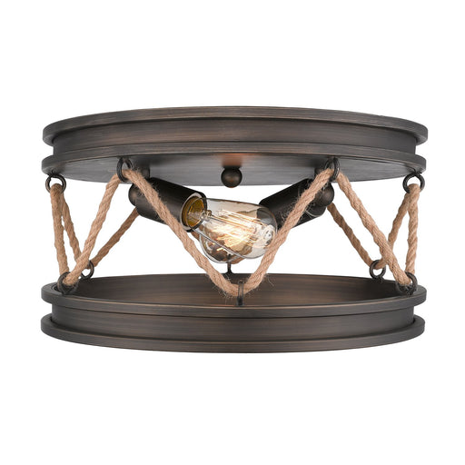 Chatham 2-Light Flush Mount in Gunmetal Bronze