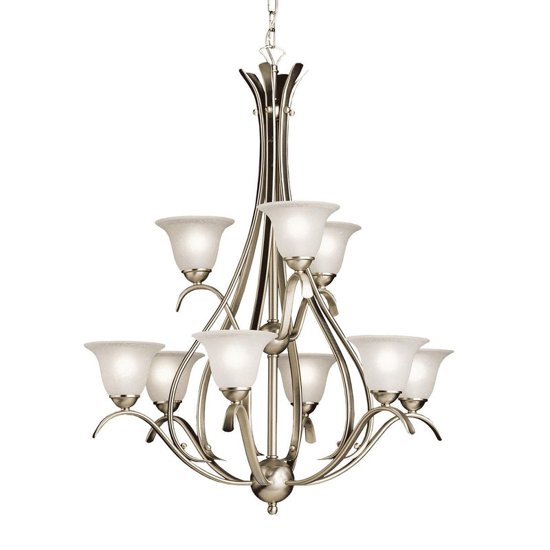 Dover 9-Light 27.75" Chandelier in Brushed Nickel