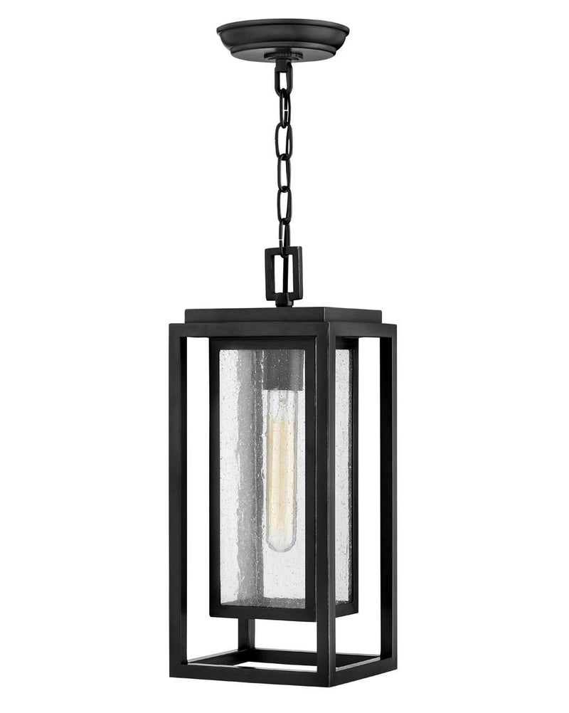 Republic Medium Outdoor Hanging Lantern in Black