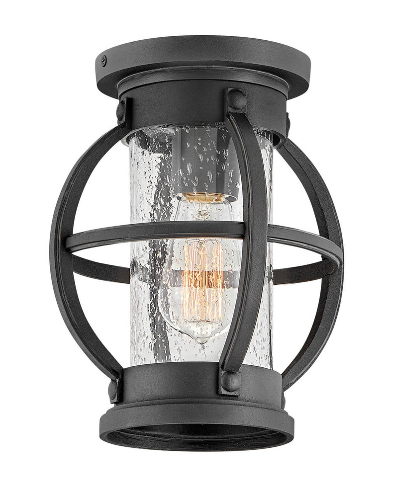 Chatham Outdoor Flush Mount in Museum Black