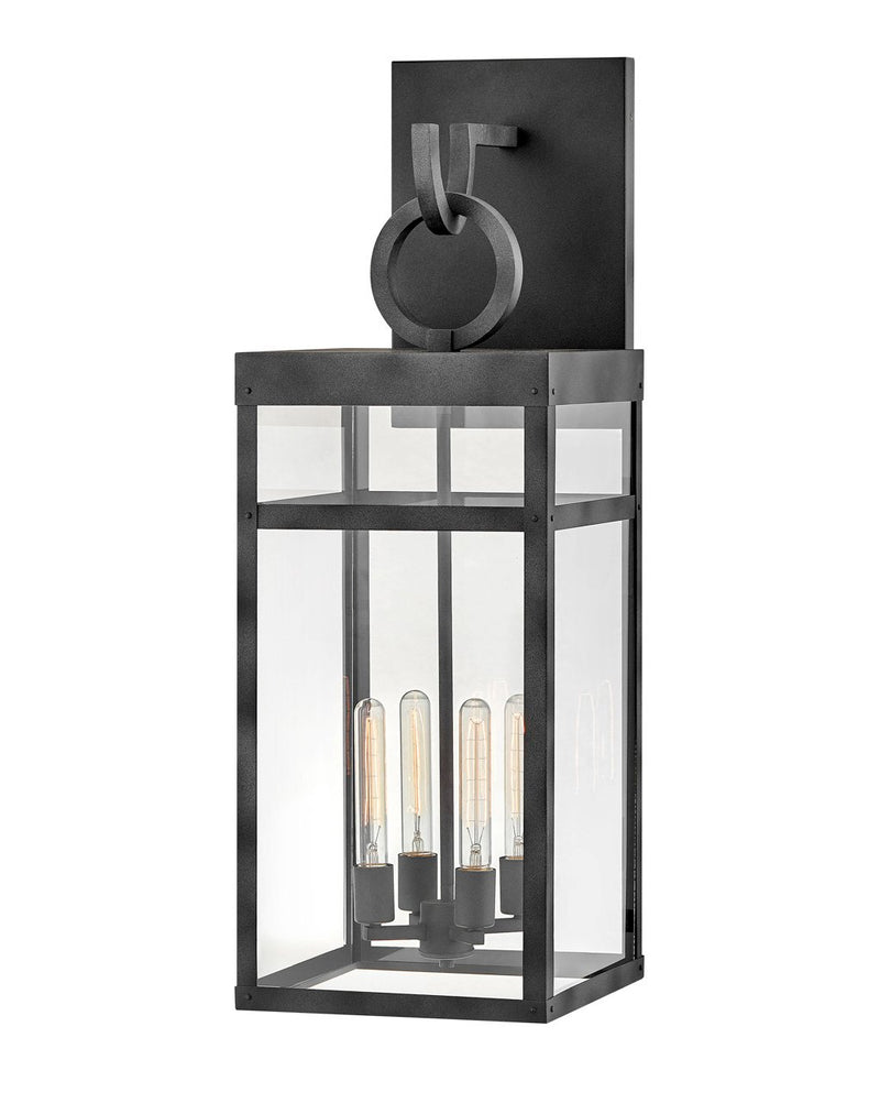 Porter Grande 4-Light Outdoor Wall Lantern in Aged Zinc