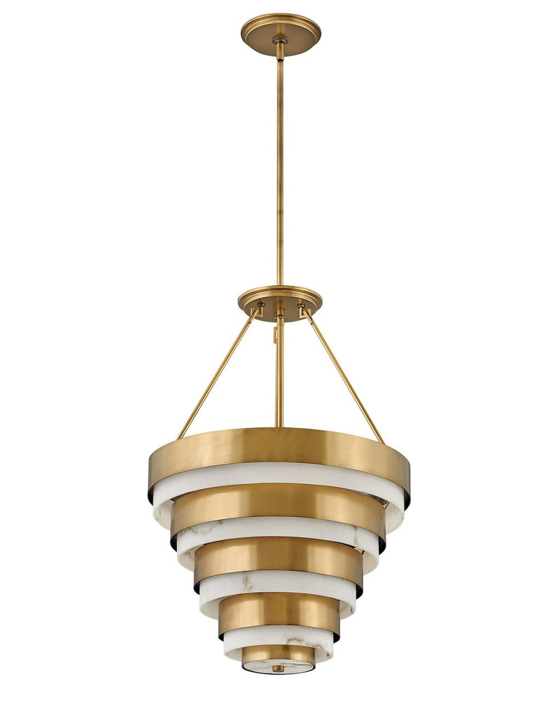 Echelon 4-Light Pendant in Heritage Brass