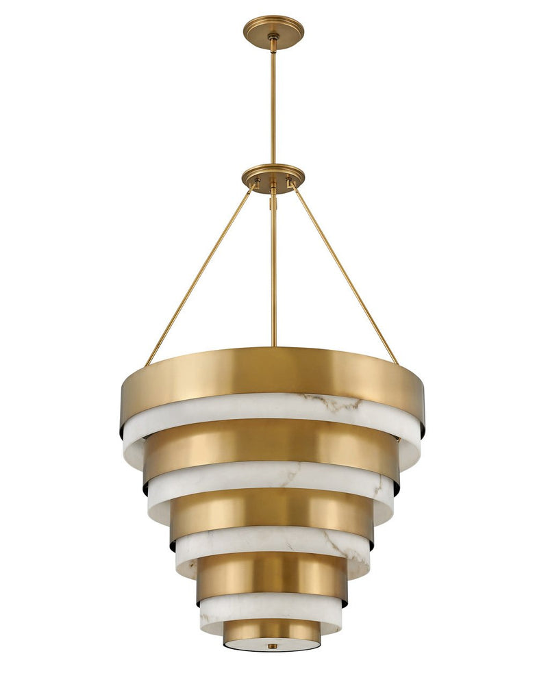 Echelon 8-Light Pendant in Heritage Brass