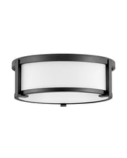 Lowell Medium Flush Mount in Black