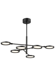 Spectica 6-Light Chandelier in Acrylic Matte Black