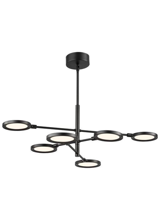 Spectica 6-Light Chandelier in Acrylic Matte Black