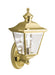 Bay Shore Outdoor Wall 1-Light in Polished Brass
