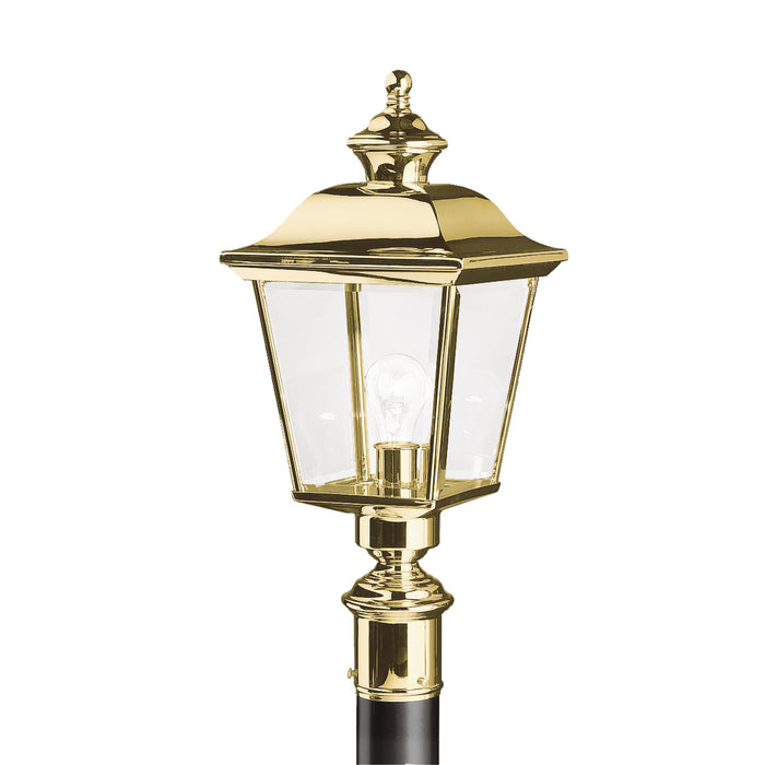 Bay Shore Outdoor Post Mount 1-Light in Polished Brass