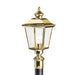Bay Shore Outdoor Post Mount 1-Light in Polished Brass