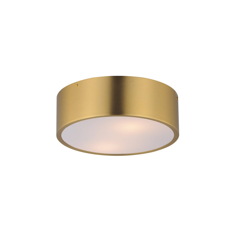 Tommy 12" 2 Light Flush Mount in Satin Brass